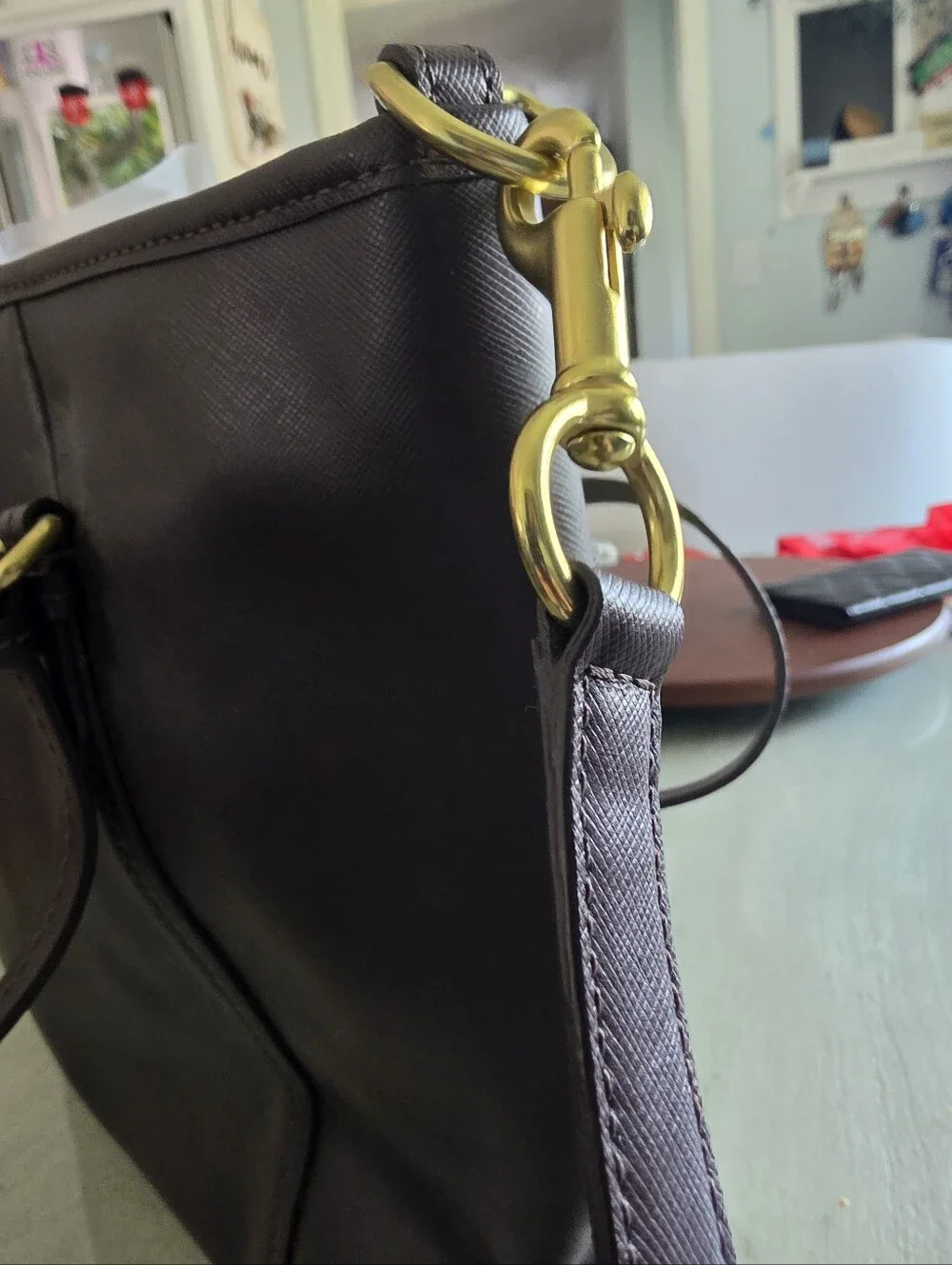 COACH PEYTON leather Tote. Chocolate Brown. Never Used